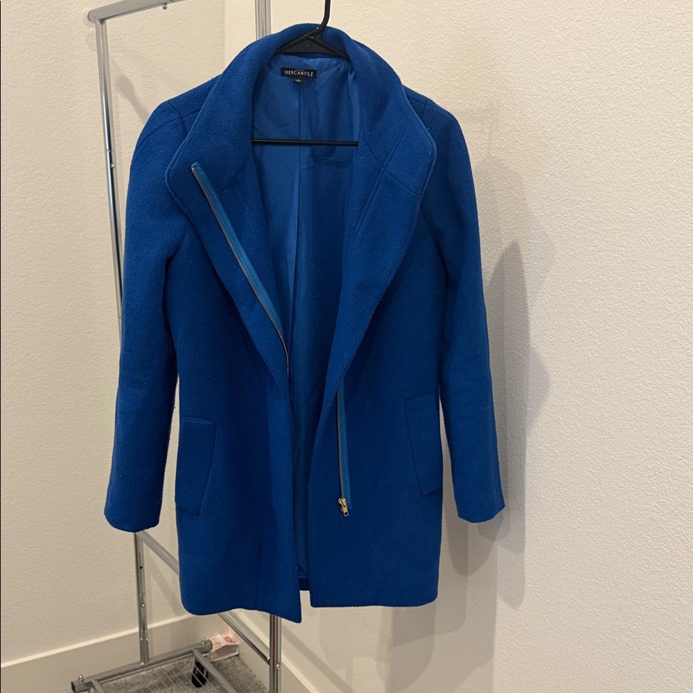 J. Crew Vibrant Blue Trench Coat